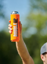 Load image into Gallery viewer, Hand holding a orange color double can cooler