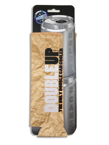 brown bag color double can cooler