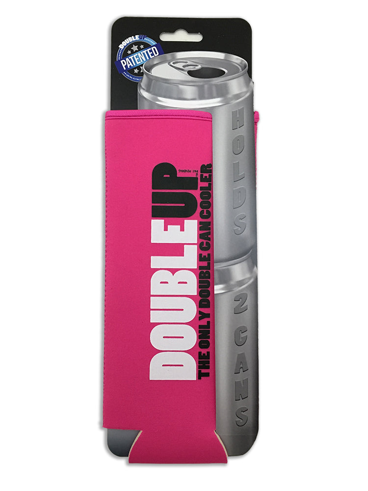 pink color double can cooler