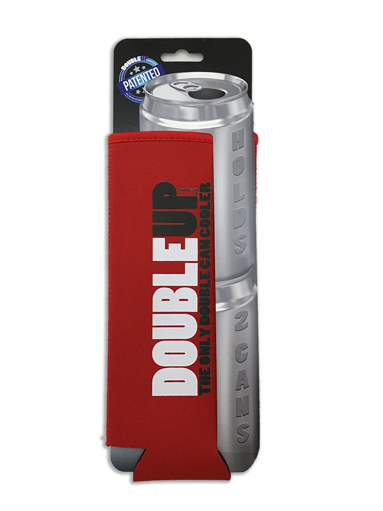 red color double can cooler